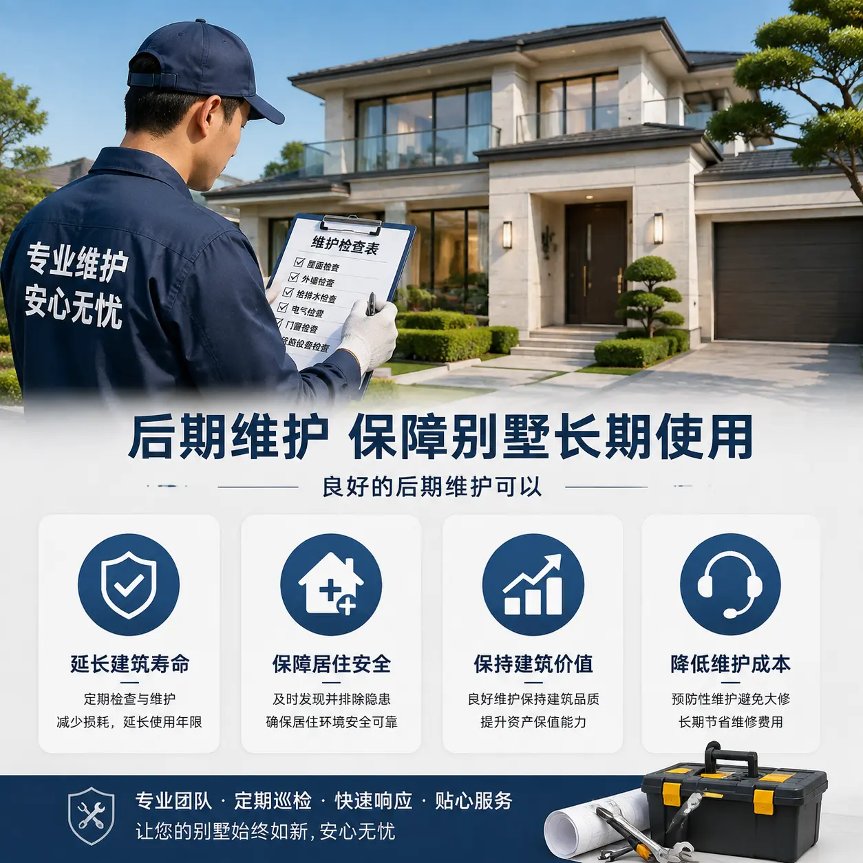 别墅建造公司推荐： 息烽 施工质量的关键要素