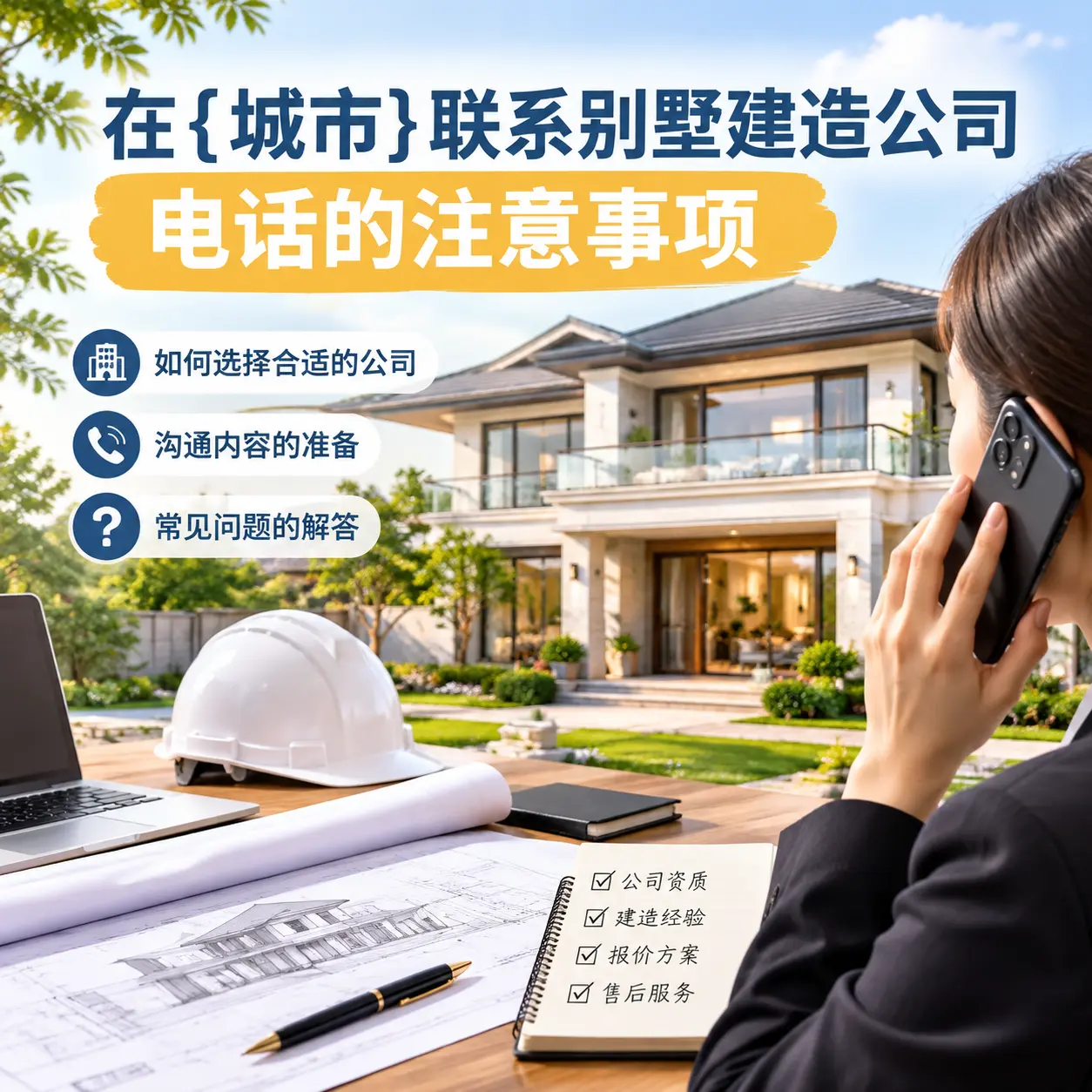 在息烽联系别墅建造公司电话的注意事项